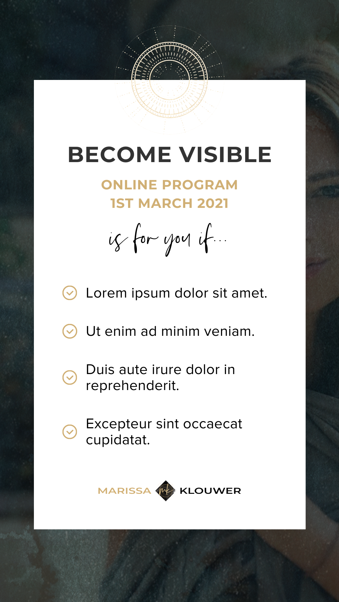 Marissa Klouwer social media post template design