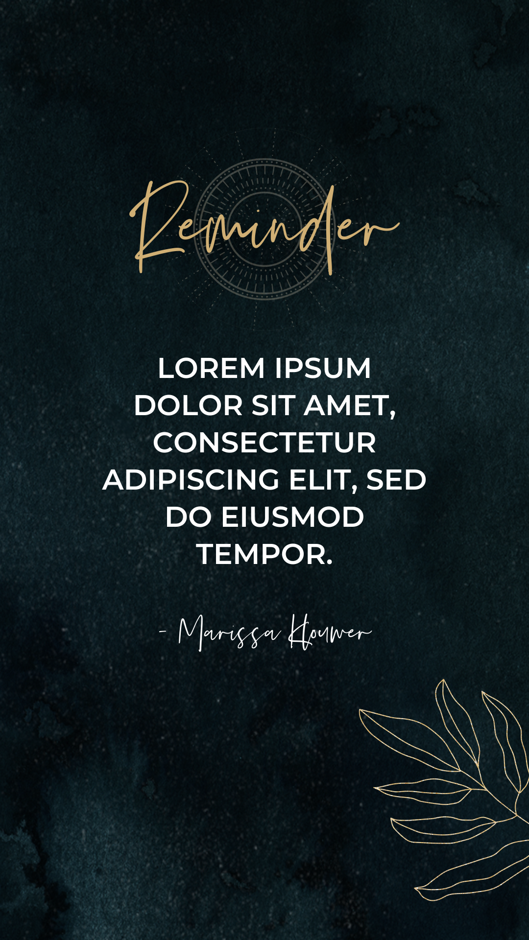 Marissa Klouwer reminder social media post template design