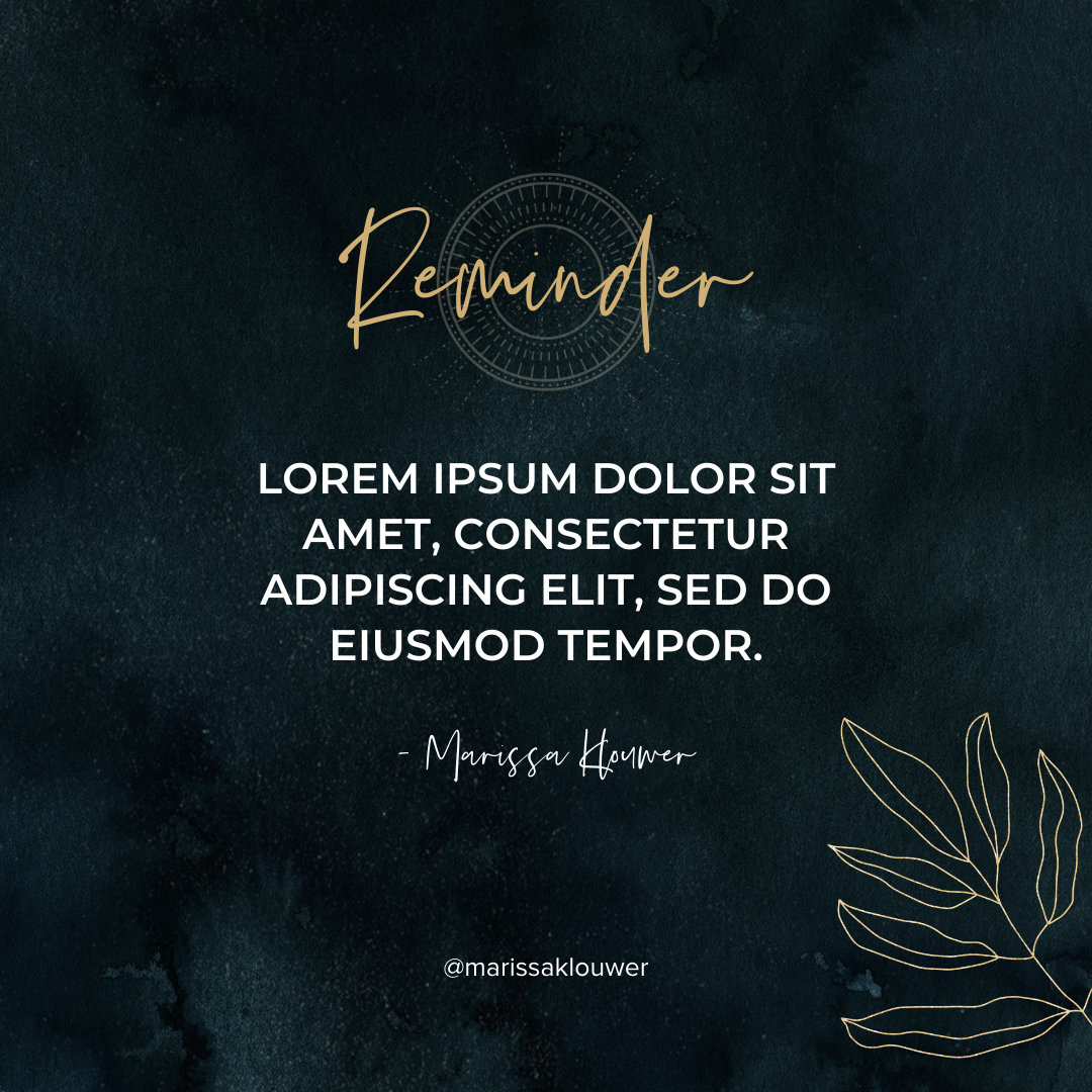 5 Marissa Klouwer reminder social media post template design