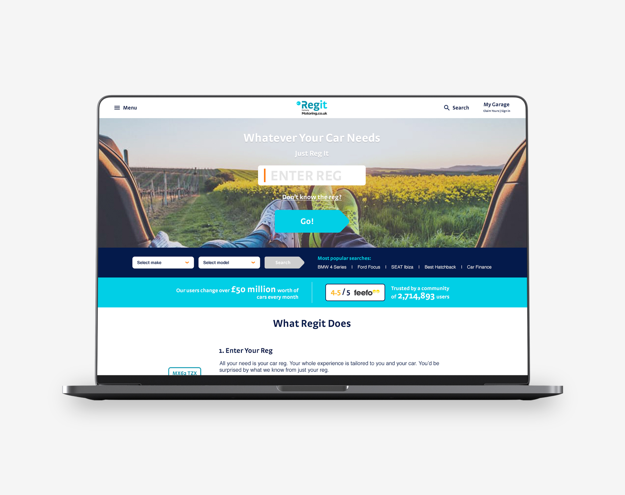 Regit-homepage-macbook Regit homepage design by Jade Smith