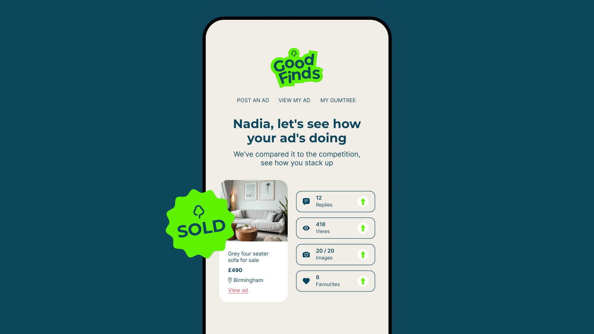 Slide 12 - 8 Gumtree case study design by Jade Smith