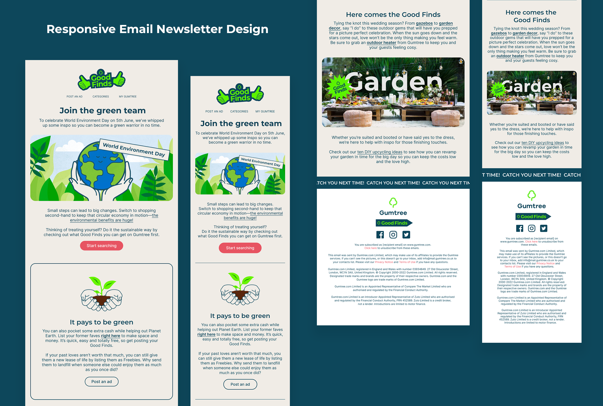 Gumtree CRM design email marketing with illustration and animation by Jade Smith