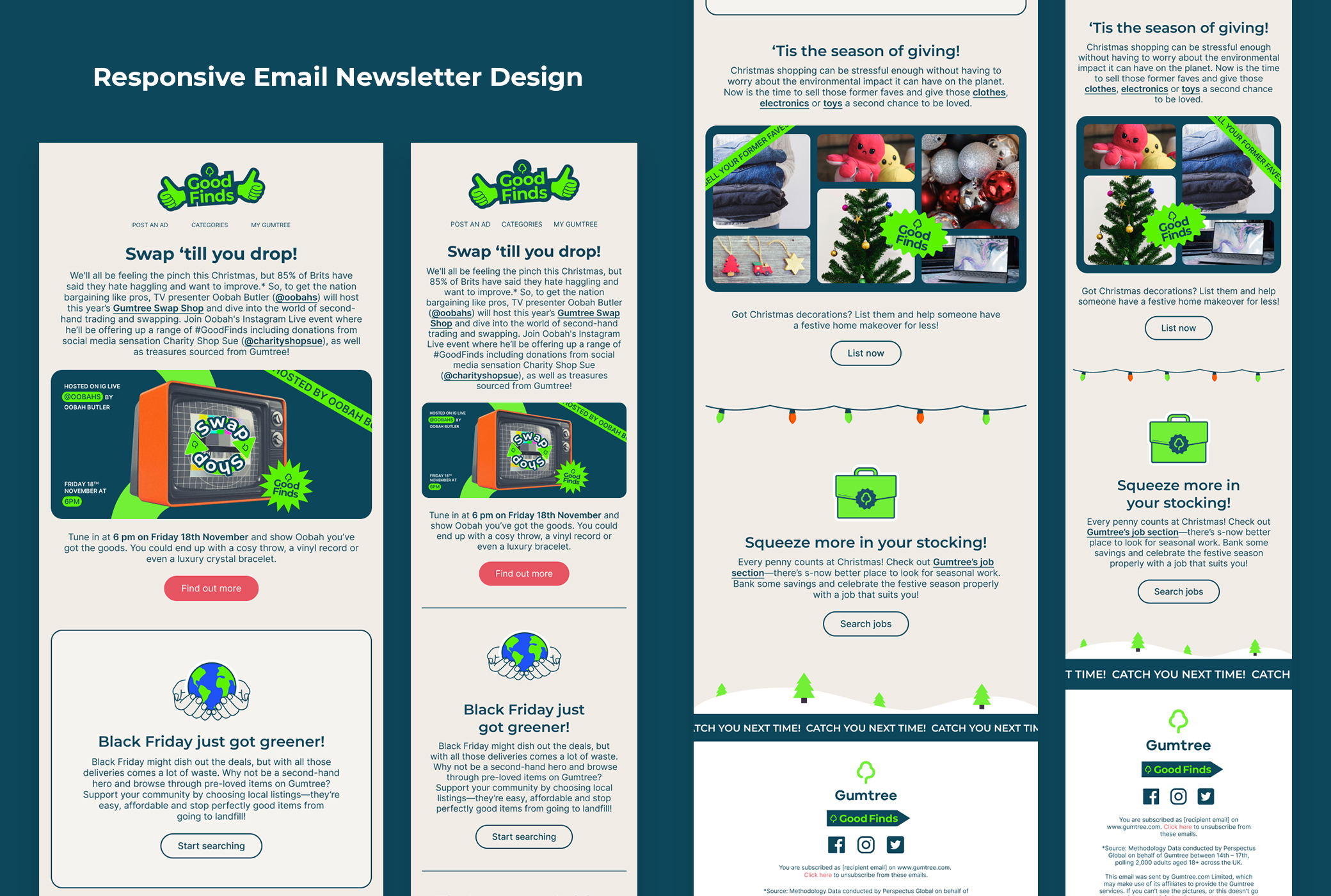 Gumtree CRM design email marketing with illustration and animation by Jade Smith