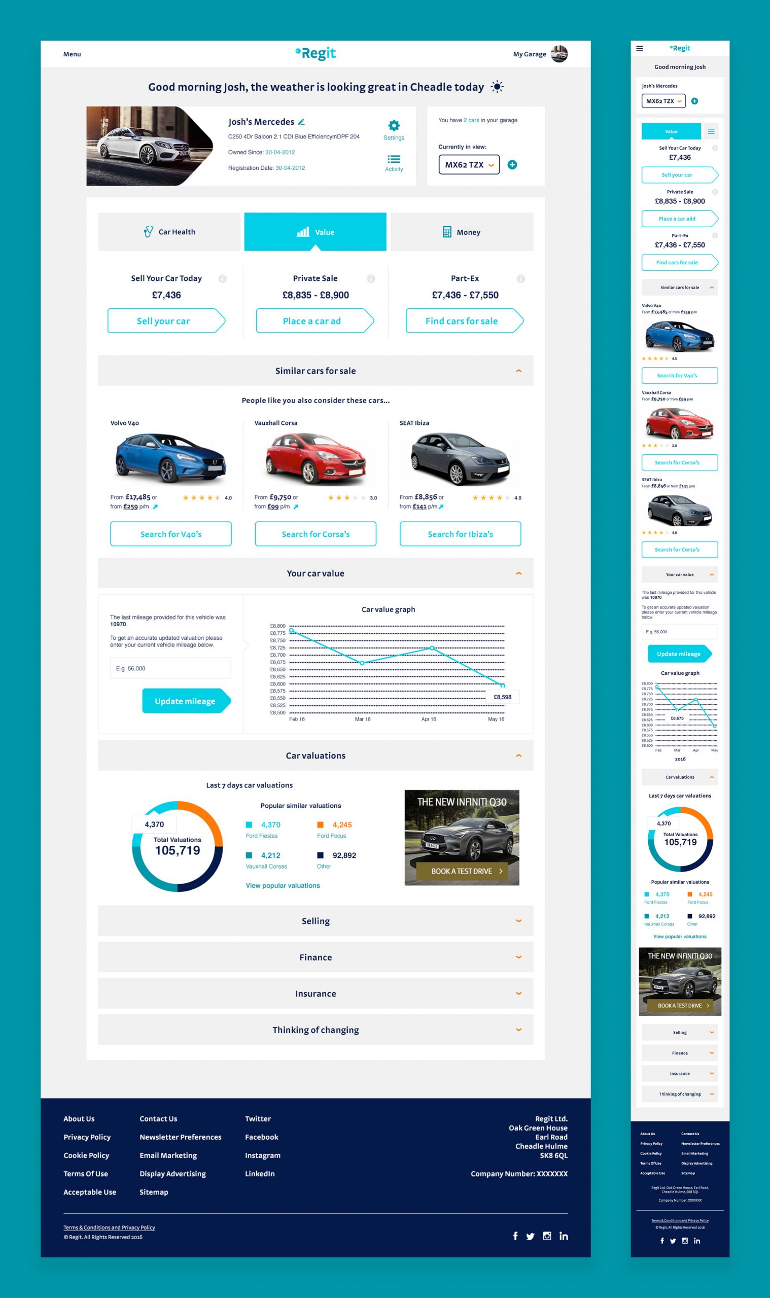 Regit Dashboard variations design