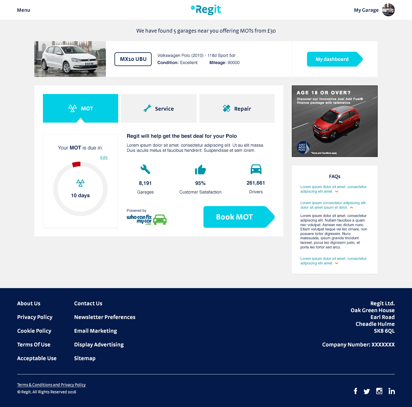 Regit maintain flow web design