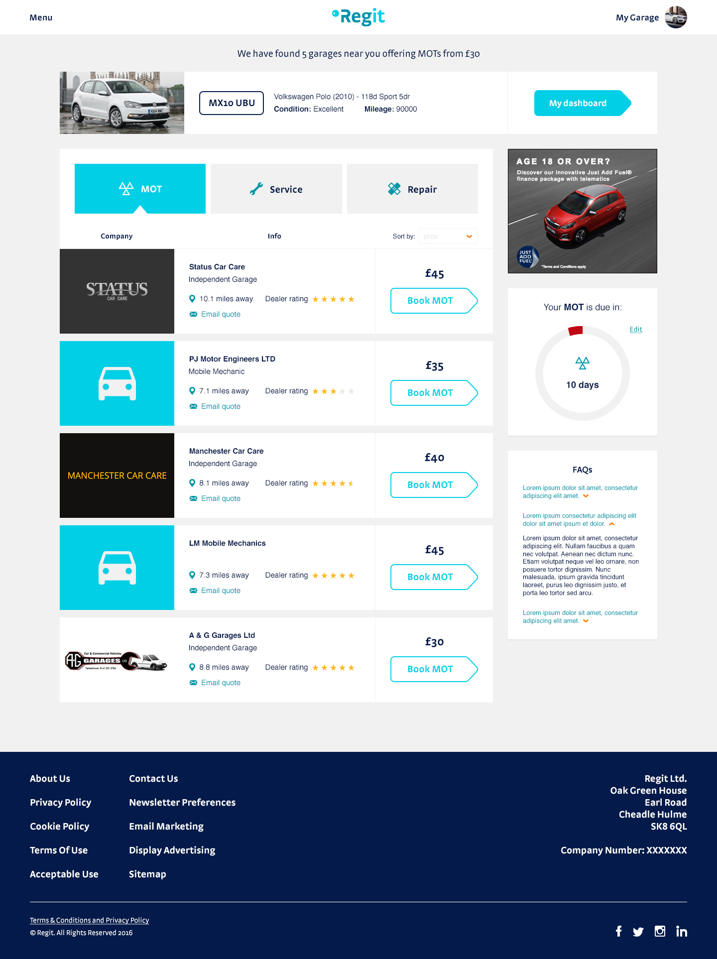 Regit maintain flow design