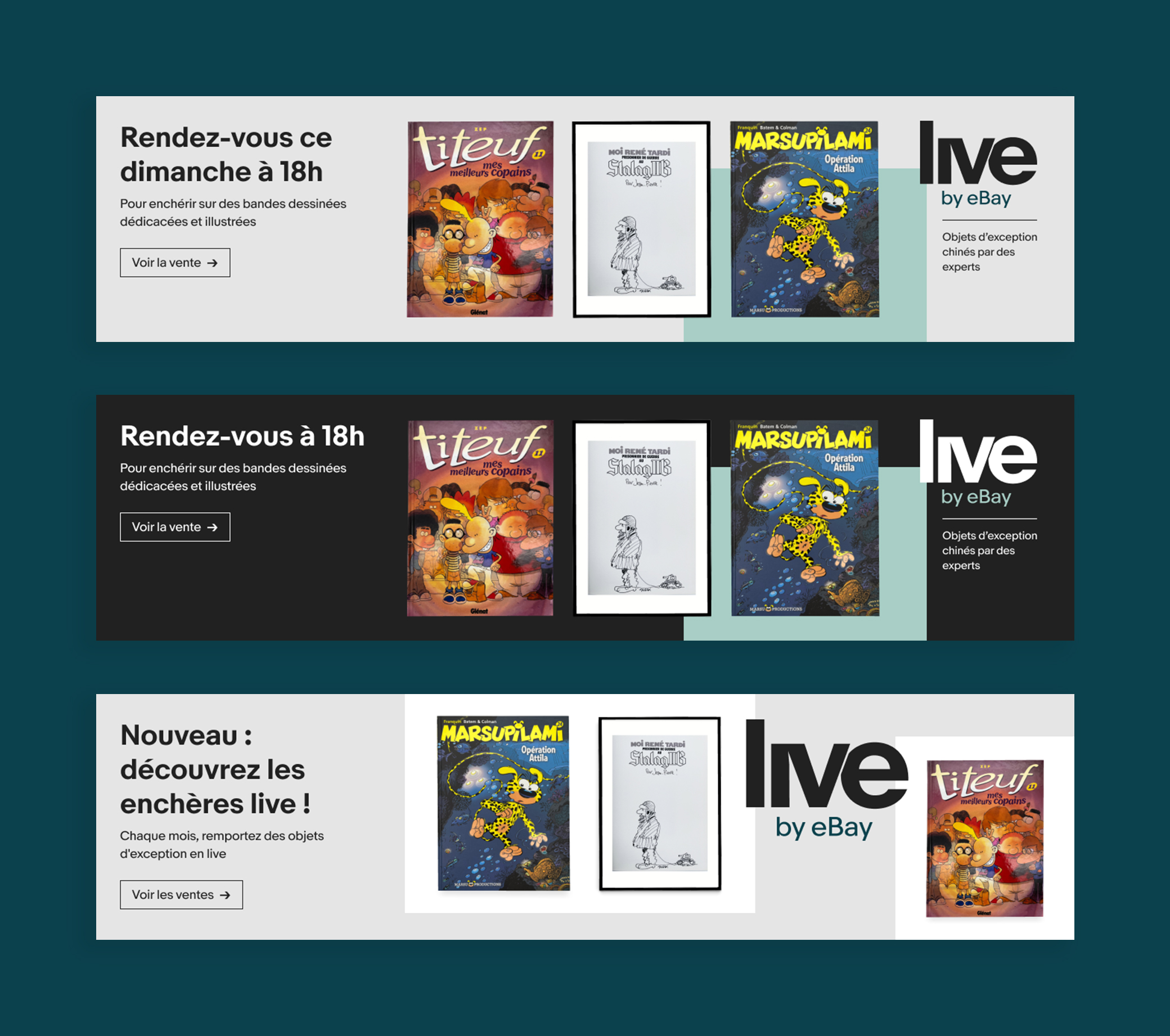 eBay France Live banner designs by Jade Smith
