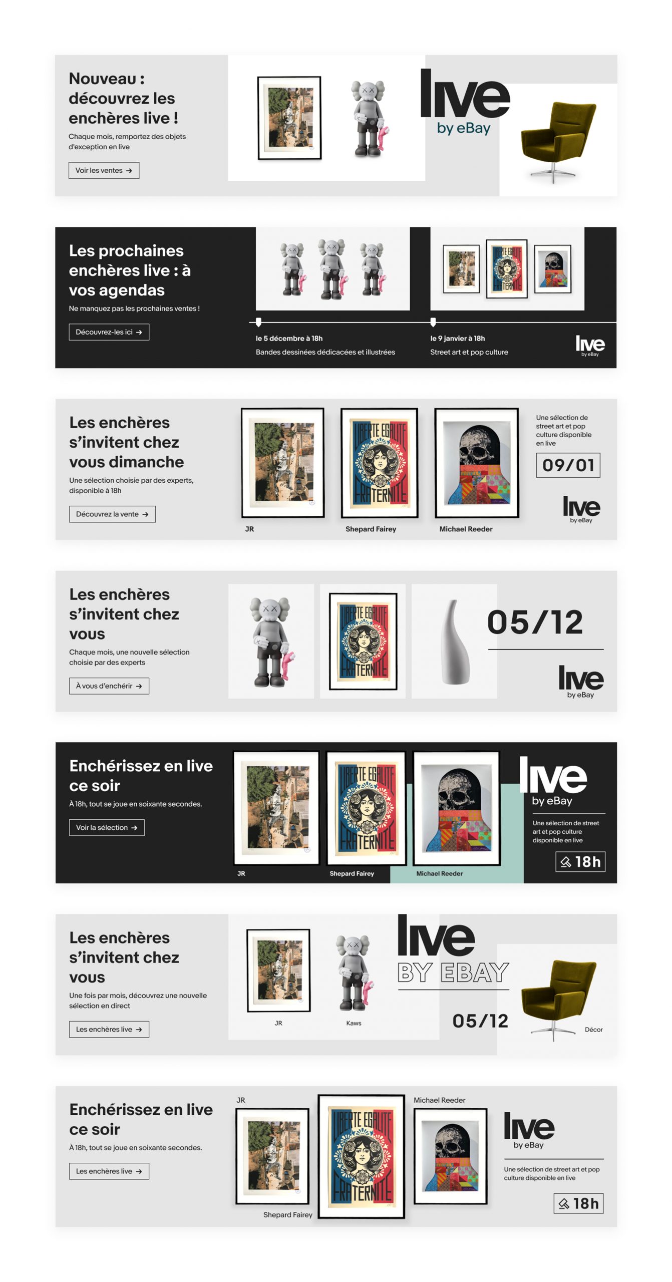 eBay France Live banner designs by Jade Smith