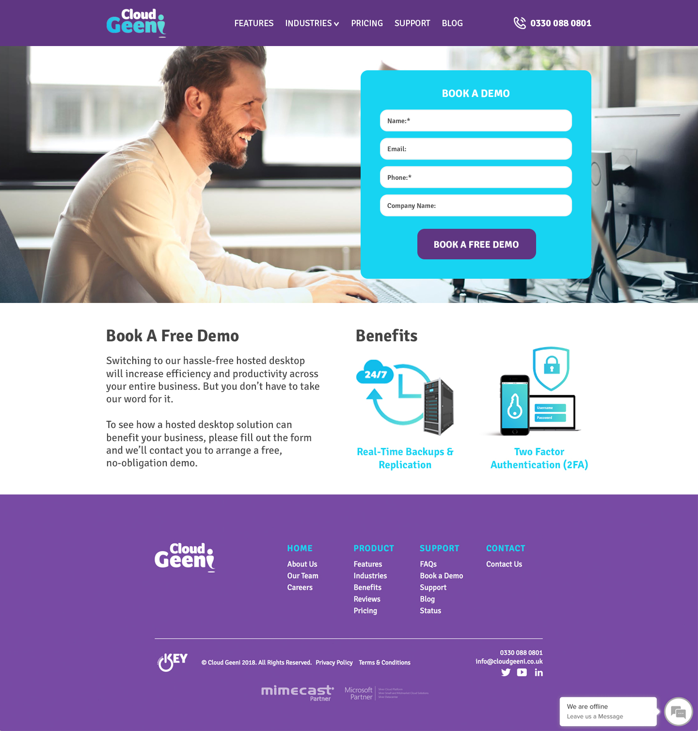 cloud-geeni-book-a-demo-page-v3 Cloud Geeni book a demo page website design by Jade Smith
