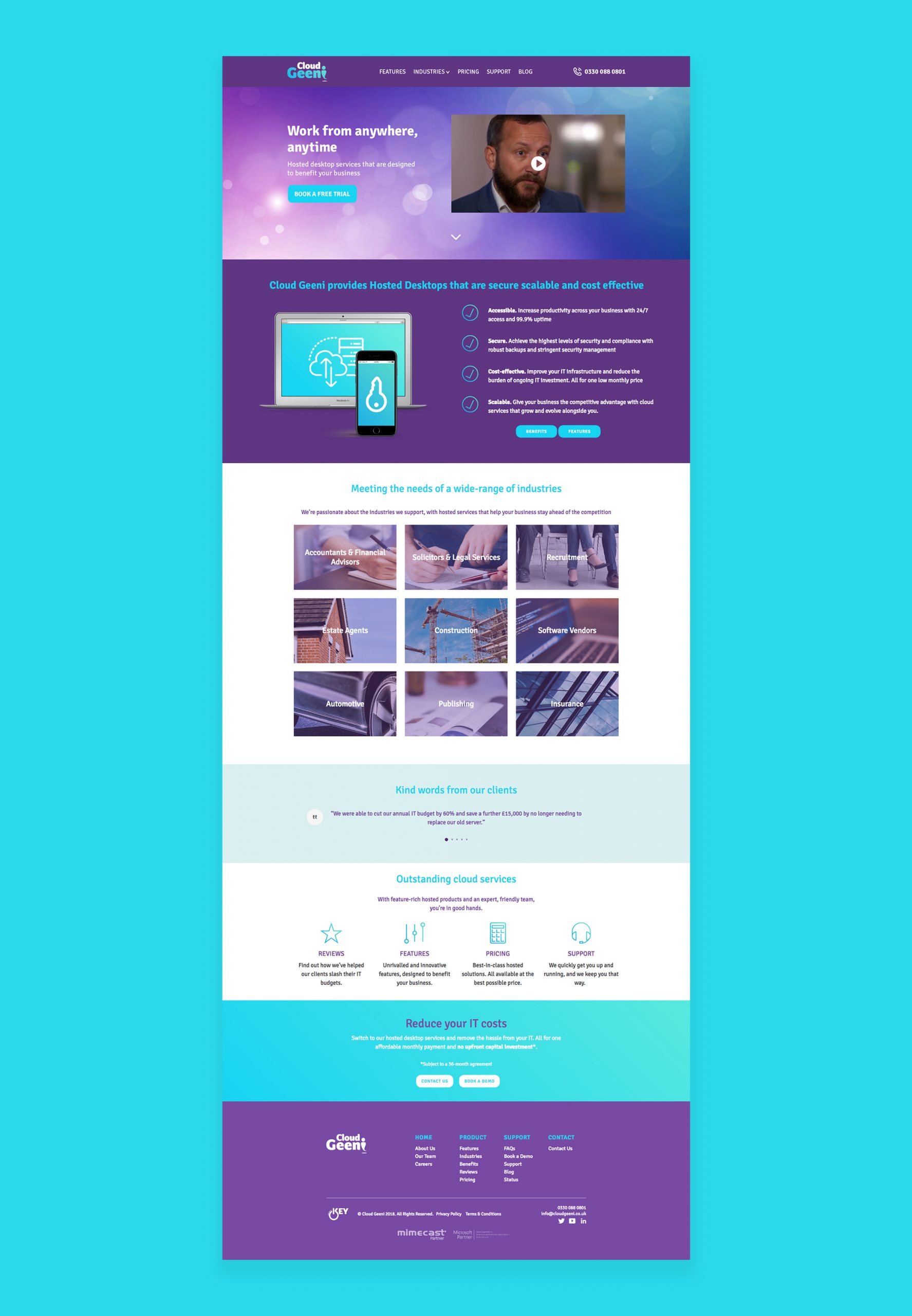 cloud-geeni-homepage-redesign-case-study Cloud Geeni homepage website re-design by Jade Smith