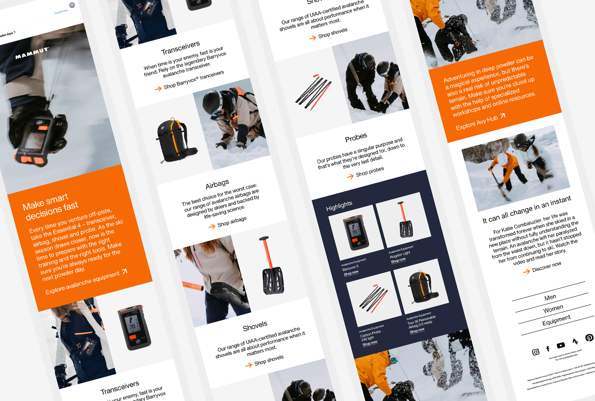 Mammut Ave Safety Email Newsletter Design