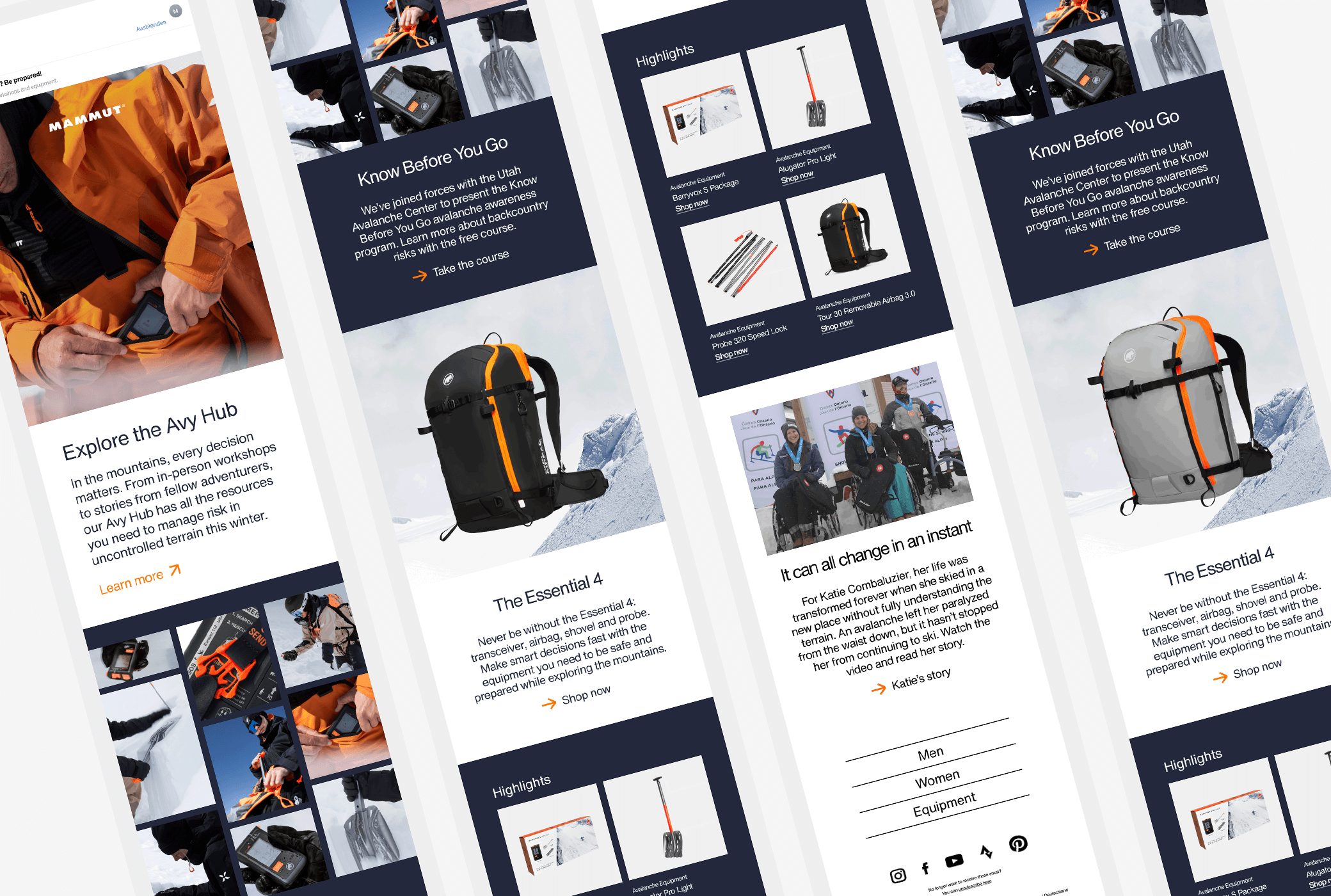 Mammut Avalanche Safety Email Newsletter Design