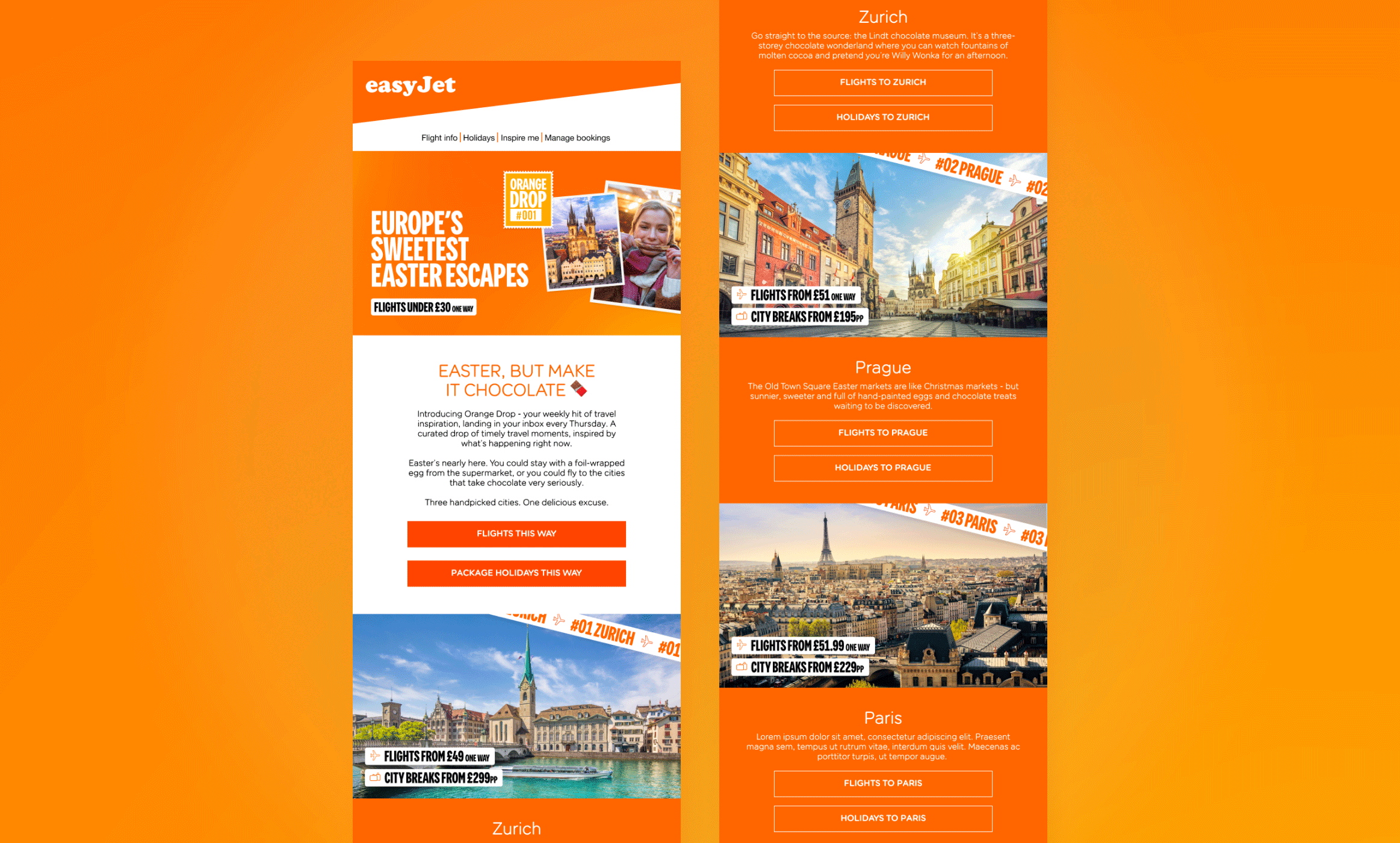 EasyJet Email Design Case Study by Jade Smith